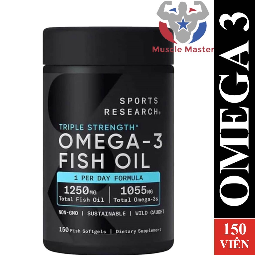 Viên Bổ Sung Dầu Cá Siêu Cô Đặc Sport Research Omega 3 150 Viên