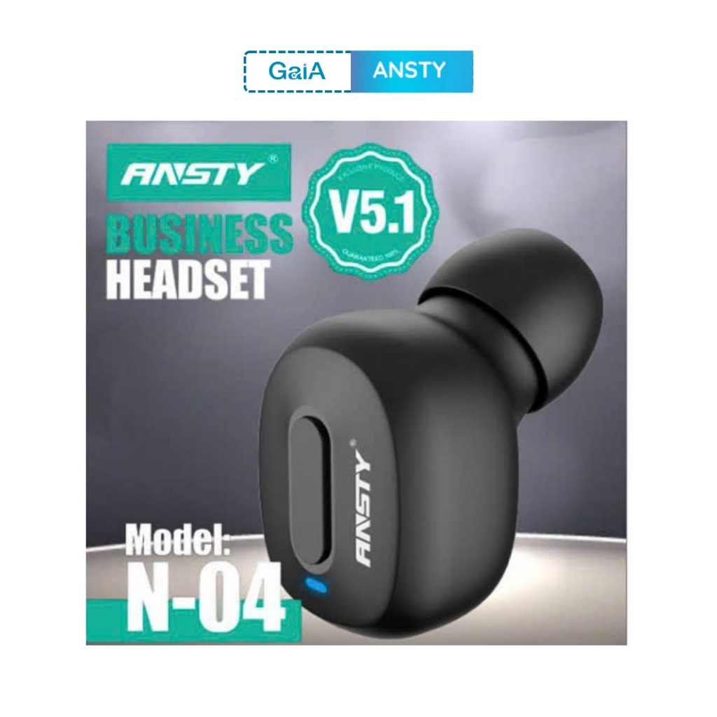 N-04 TAI NGHE BLUETOOTH ANSTY N - 04 V5.1 HỖ TRỢ NGHE NHẠC 10 GIỜ - Black