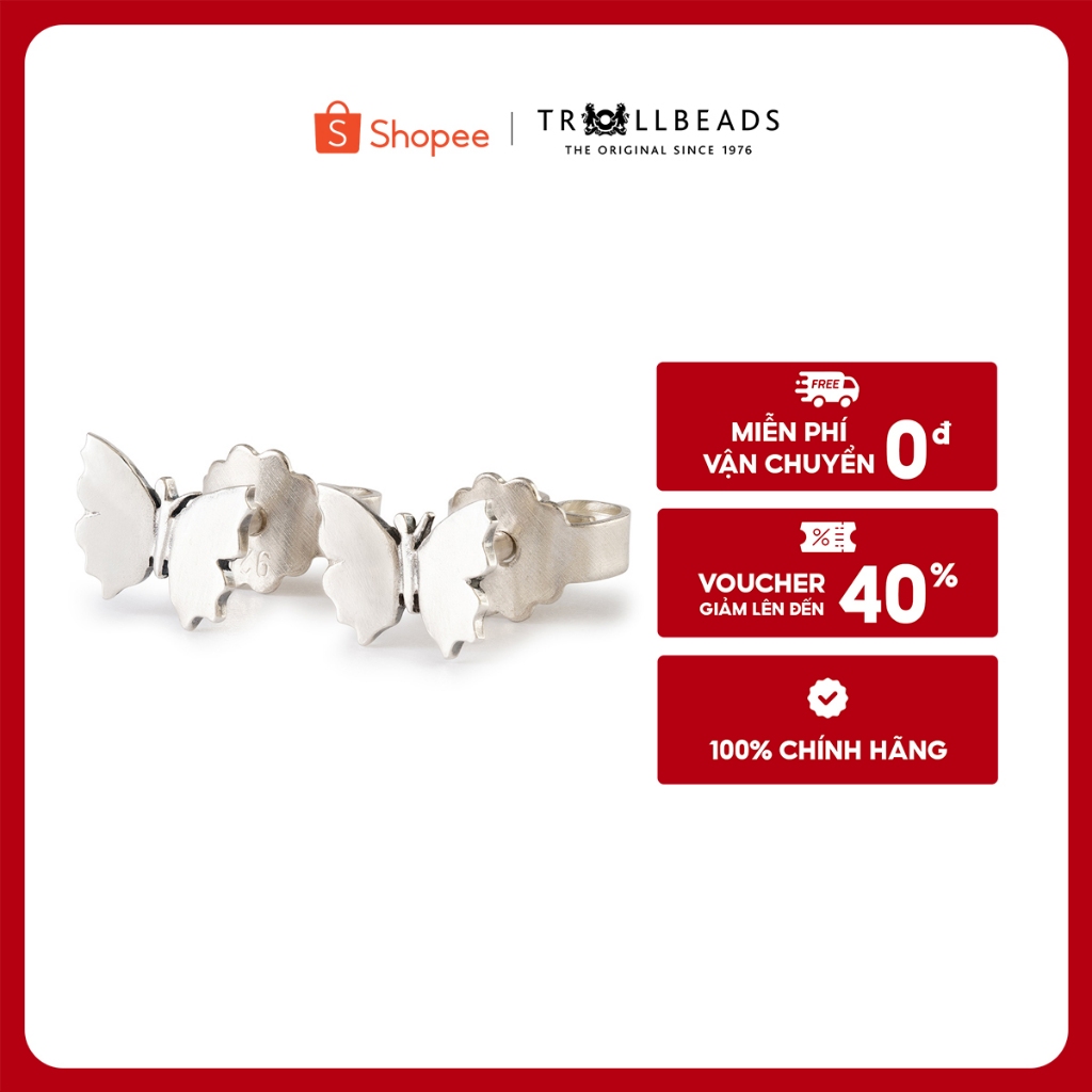 Trollbeads Bông tai Flutter Tiny Studs