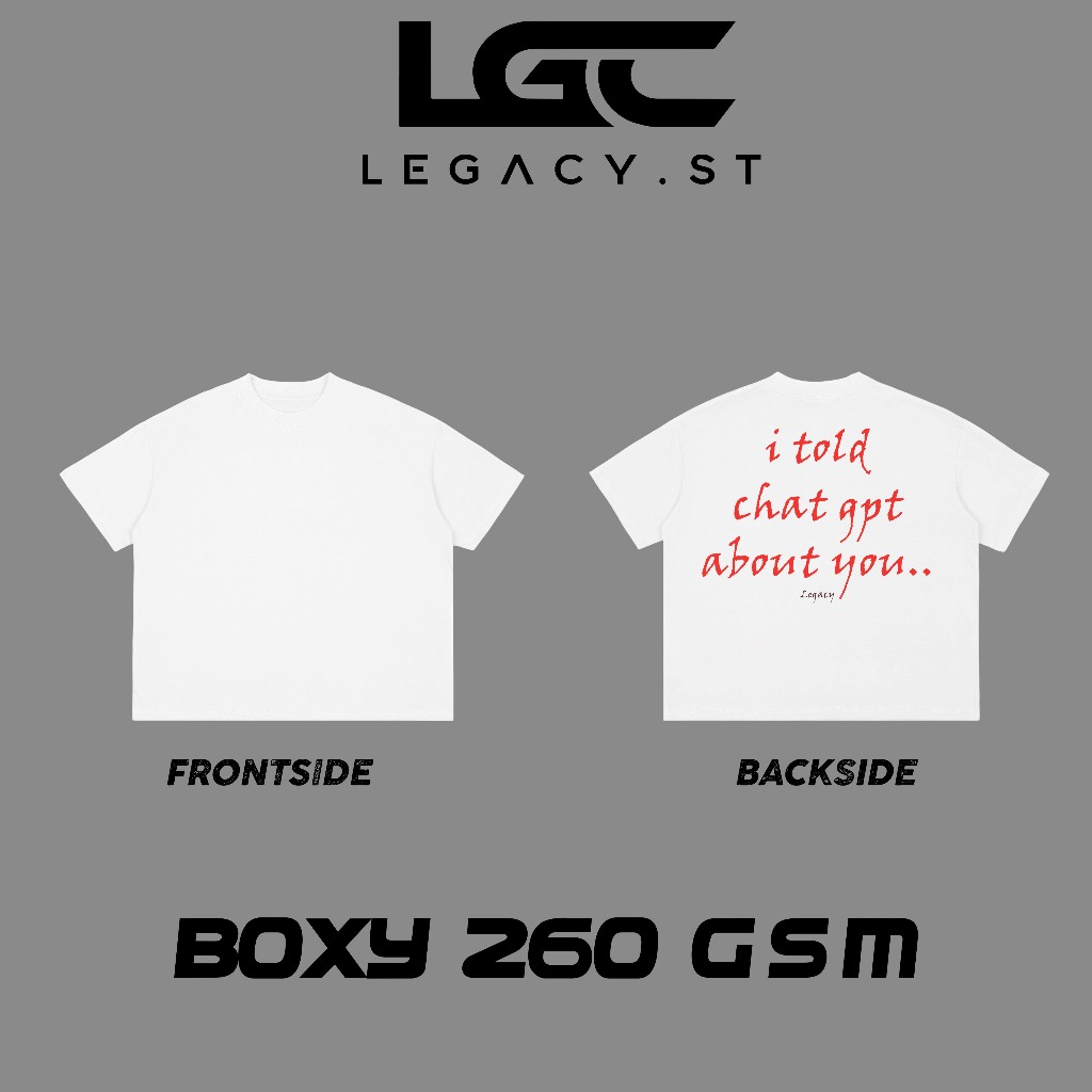 ÁO THUN BOXY | CHAT GPT | Cotton 260GSM Unisex - LEGACY.ST1 BOXY