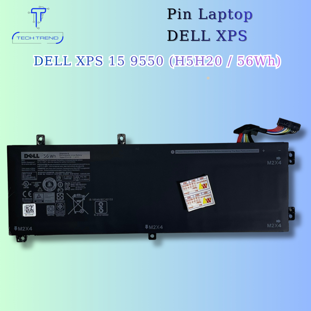 Pin Laptop DELL XPS 15 9550 (H5H20 / 56Wh) - new