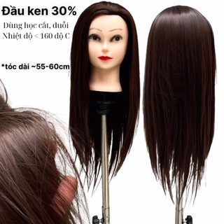 Đầu ken cắt tóc, tóc giả  dùng cho học viên học cắt tóc