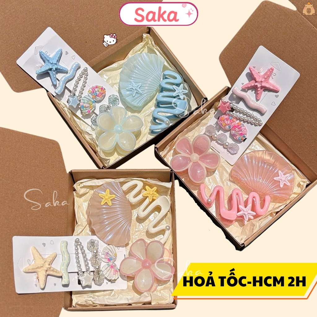 Set Quà Bạn Gái - Set Quà Sao Biển Cho Mùa Hè, Phụ Kiện Đi Biển Hottrend Saka Home
