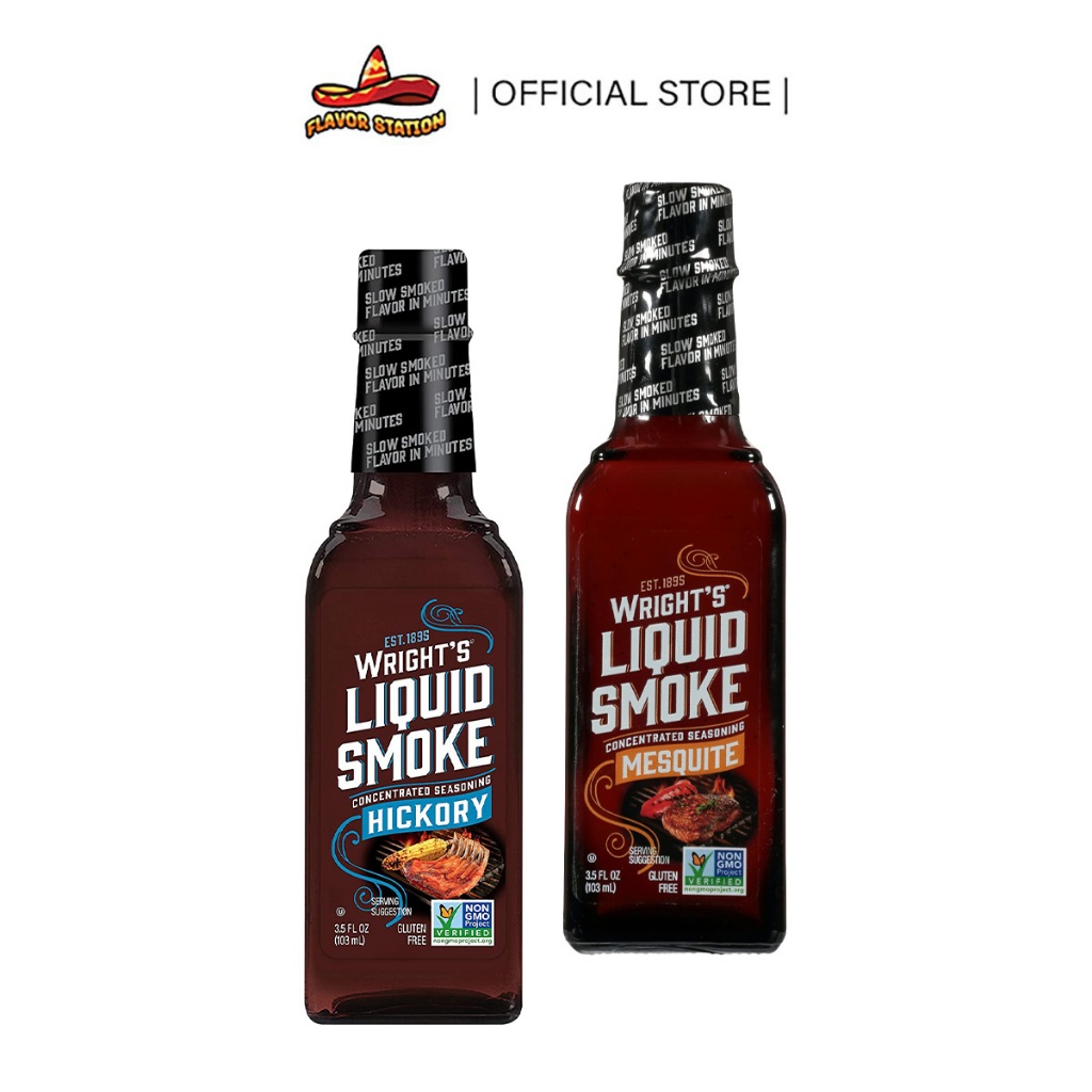 Nước Sốt Xông Khói Ướp Đồ Nướng BBQ Cô Đặc Wright's Liquid Smoke - Hương Hickory / Mesquite