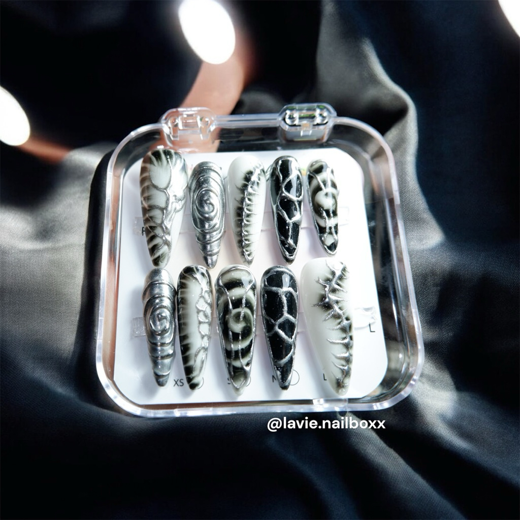 L010 NAIL BOX THIẾT KẾ - MẪU NAIL CYBER GRUNGE- Y2K