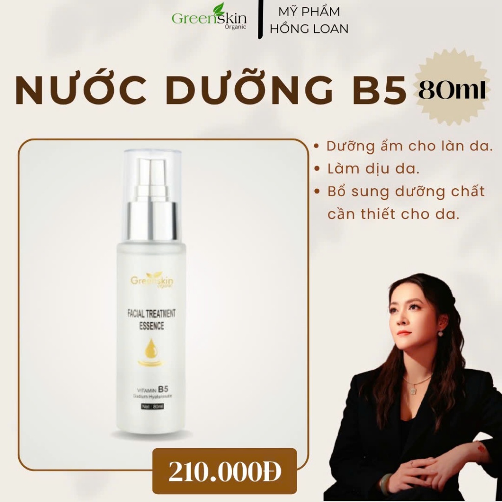 Nước Dưỡng B5 Cấp Ẩm Phục Hồi Da ( Facial Treatment Essence ) Greenskin Organic