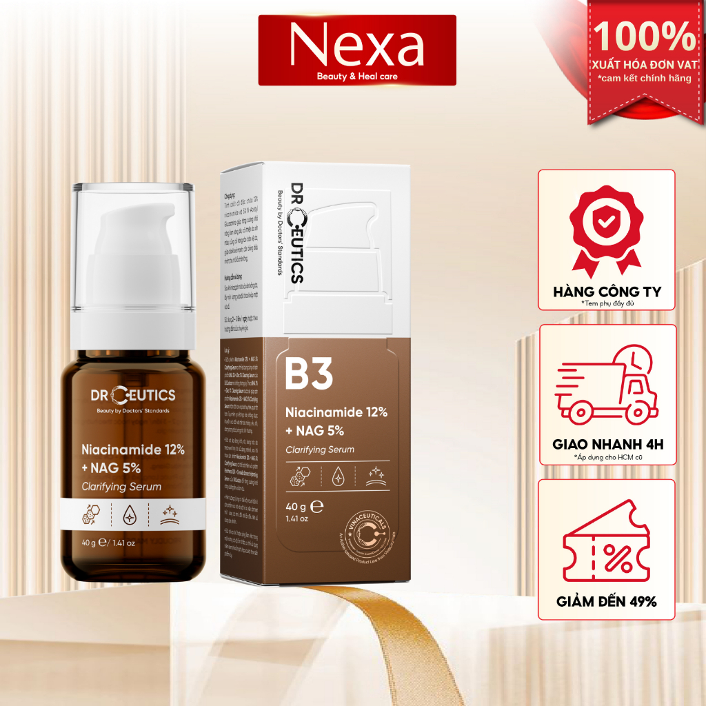 Serum DrCeutics B3 Niacinamide 12% + NAG 5% Clarifying Serum