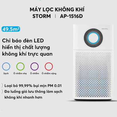 Máy Lọc Không Khí Coway Storm AP-1516D - 4 bước lọc loại bỏ 99.99% bụi mịn PM 0.01