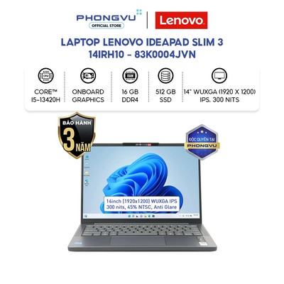 Laptop Lenovo IdeaPad Slim 3 14IRH10 - Core i5-13420H - RAM 16GB, 512GB SSD - Bảo hành 36 tháng