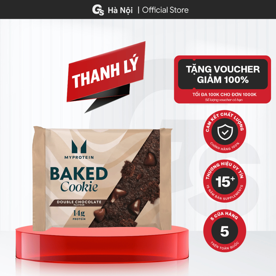 [HỘP 12 BÁNH] Bánh protein Myprotein Baked Cookie, bữa ăn phụ ngon, bổ, tiện - Gymstore