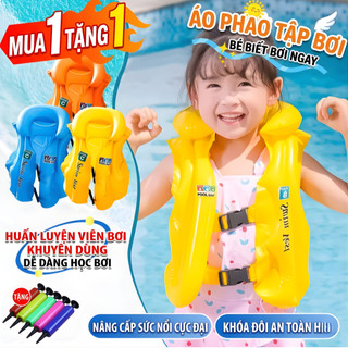 Áo Phao Bơi NAPA KID Cho Bé Trai, Bé Gái, Phao Bơi An Toàn, Có Size, Tặng Kèm Bơm Tay Nhỏ YB