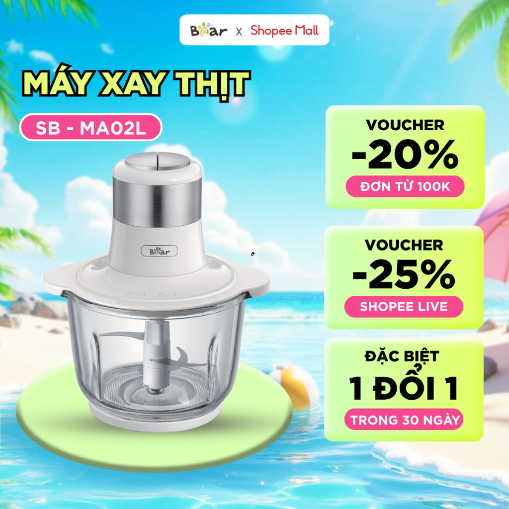 [KOL] Máy Xay Thịt BEAR 1.8L MA02L