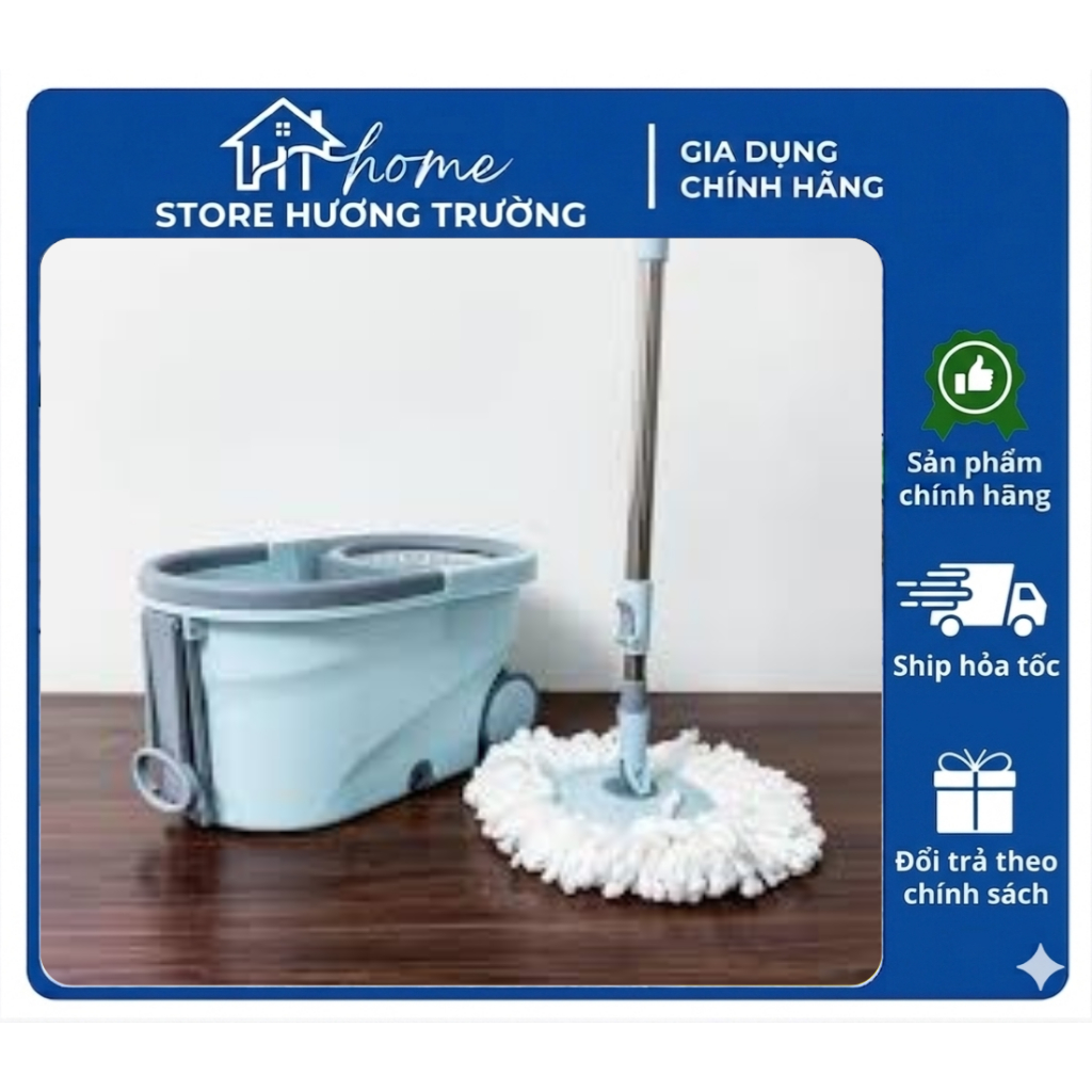 Bộ cây lau nhà xoay tay Locknlock 7L Sweepy ETM971 -  Hàng chính hãng