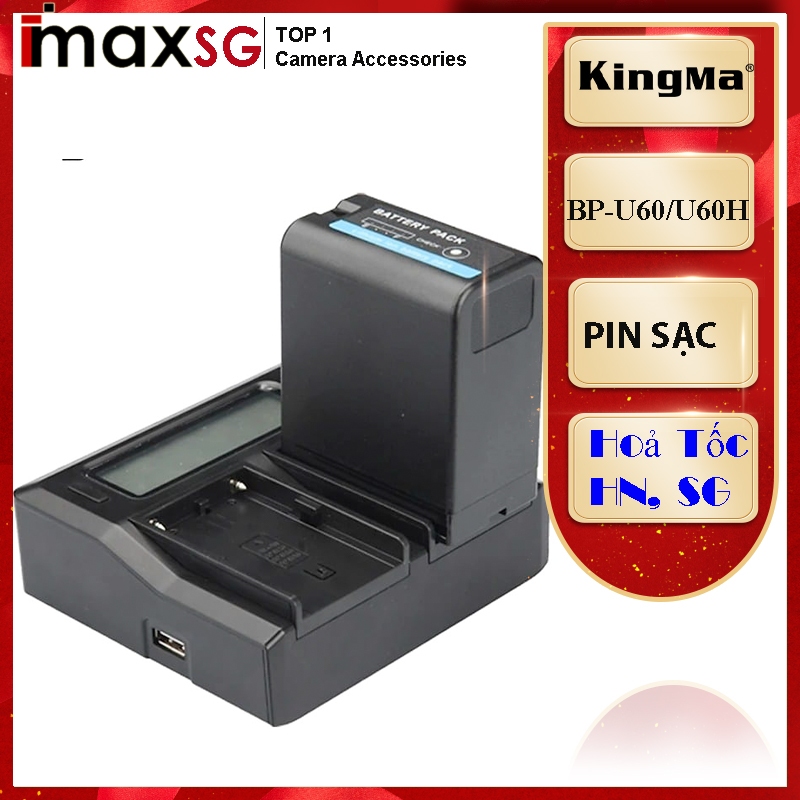 PIN SẠC KINGMA CHO MÁY ẢNH/ MÁY QUAY BP-U60/ BP-U60H