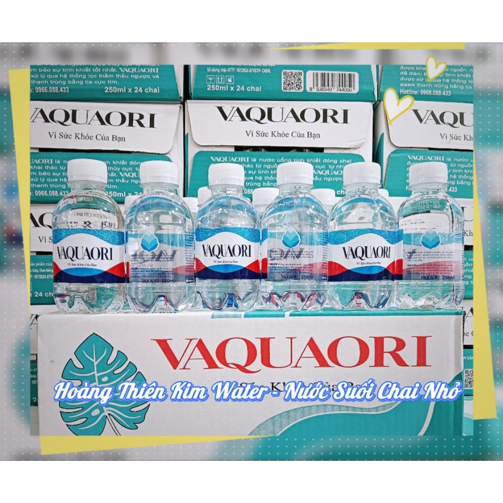 Nước Suối Chai Nhỏ VAQUA ORI 250ml / 24 Chai / Thùng.