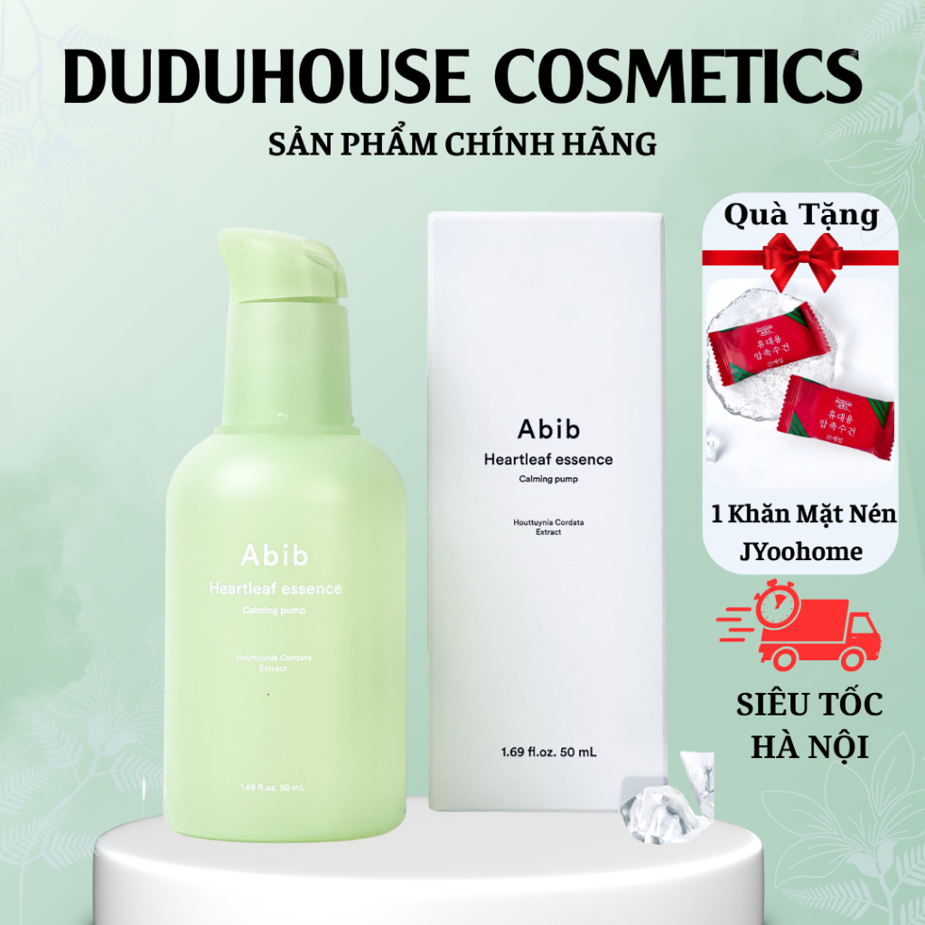 Tinh Chất Diếp Cá Abib Heartleaf Calming Pump Essence Serum Làm Dịu Da Kiềm Dầu 50ml Duduhouse