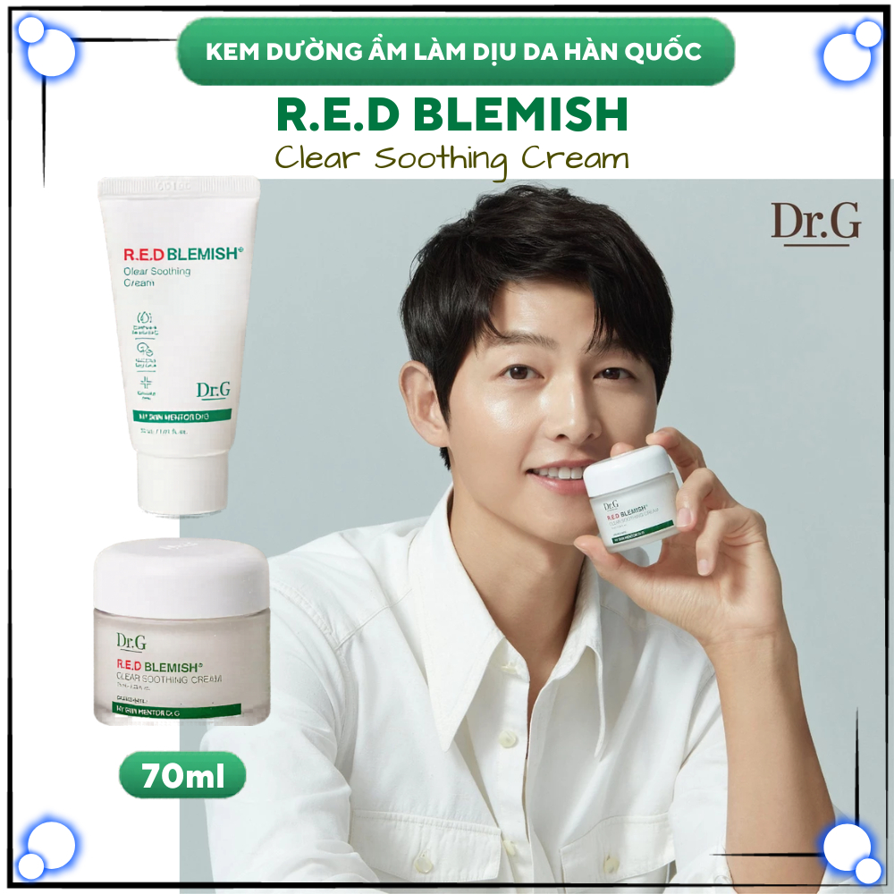 Kem dưỡng Dr.G cho da dầu mụn 70ml DrG Red Blemish clear cream dr g, Kem dưỡng dành cho da mụn, nhạy