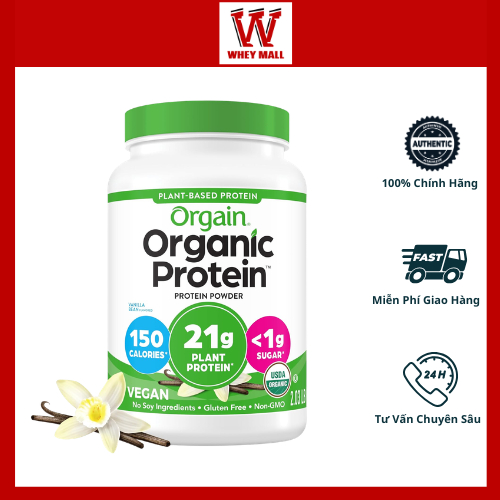 Bột Đạm Protein Thuần Chay Hữu Cơ Orgain Organic Protein Chính Hãng