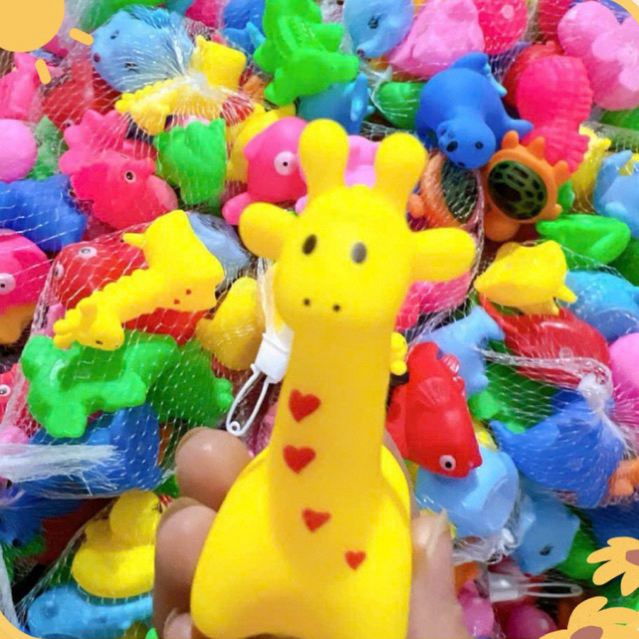 Túi Chip 12 Con Vật Hình Động Vật Cute Thả Bồn Tắm Cho Bé Chơi