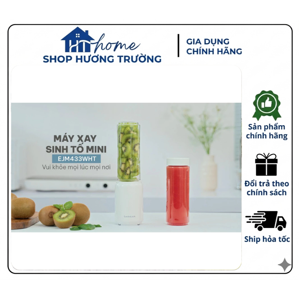 Máy Xay Sinh Tố Mini Blender Locknlock EJM433WHT
