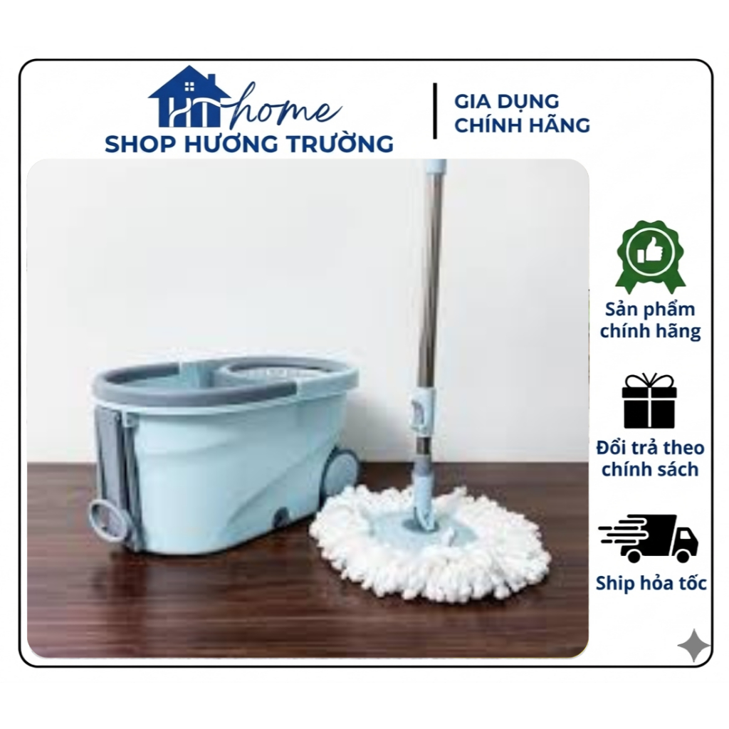 Bộ cây lau nhà xoay tay Locknlock 7L Sweepy ETM971