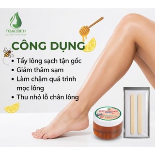 Wax Lông + Mỡ Trăn Triệt Lông ( Wax+Mỡ trăn+1Set Giấy và 2Que) wax lông veo triệt lông vĩnh viễn