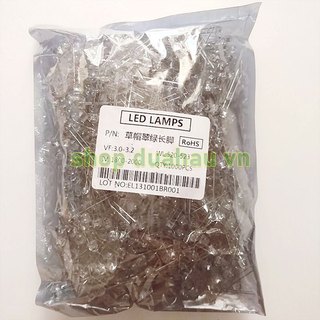 [1.000 bóng led] Led bóng lùn - đầu dù 5mm - bóng led trong