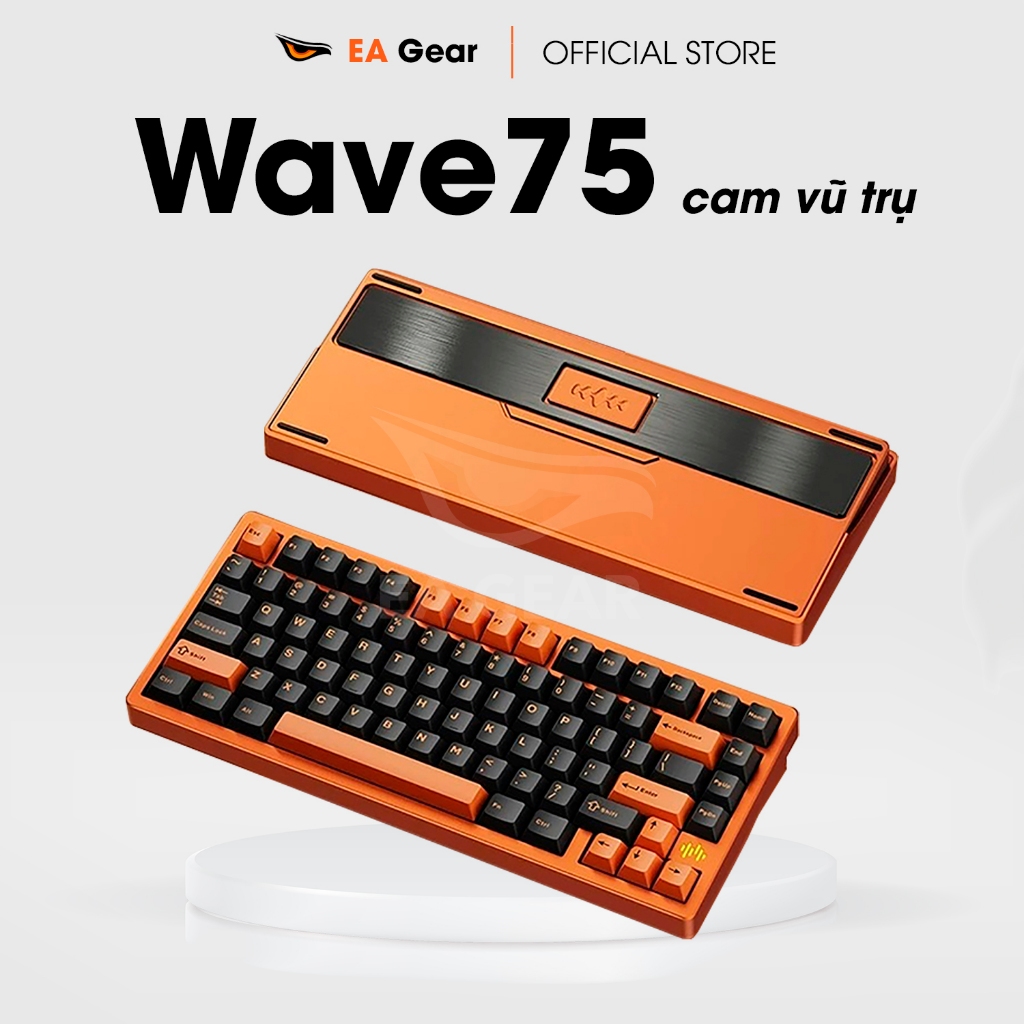 [Đặt Trước 10 Ngày] Bàn Phím Cơ Custom PMO Wave75 Nhôm CNC 3 Modes Via Hotswap - EA Gear