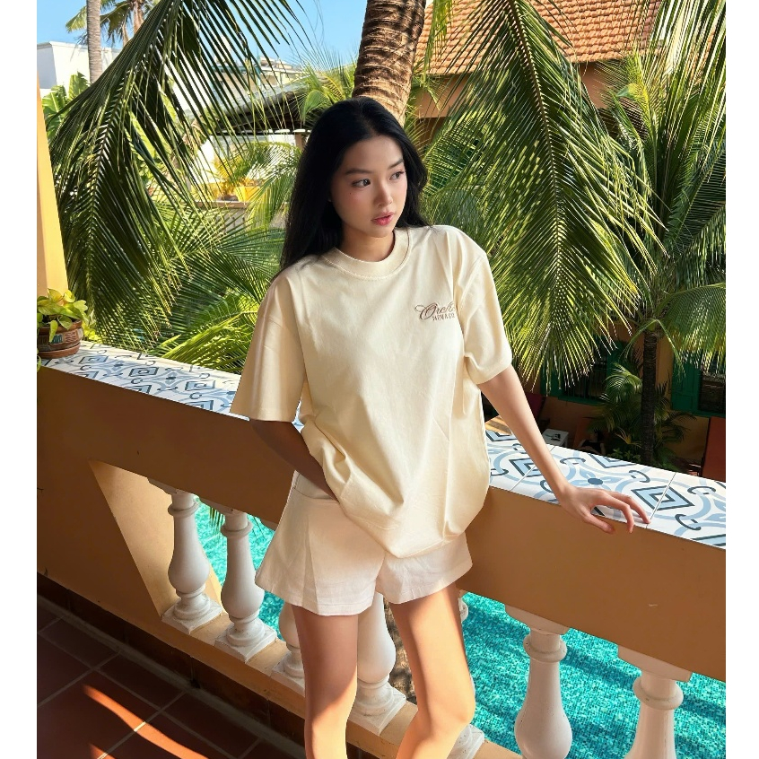 Áo Thun Boxy Orchid Nevasome Cotton 250gsm LocalBrand Tay Lỡ Form Rộng Nam Nữ Menswear Womenswear | BigBuy360 - bigbuy360.vn