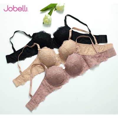 Áo ngực nữ không đệm mút, cúp xéo, có gọng phối ren Jobelli A2392