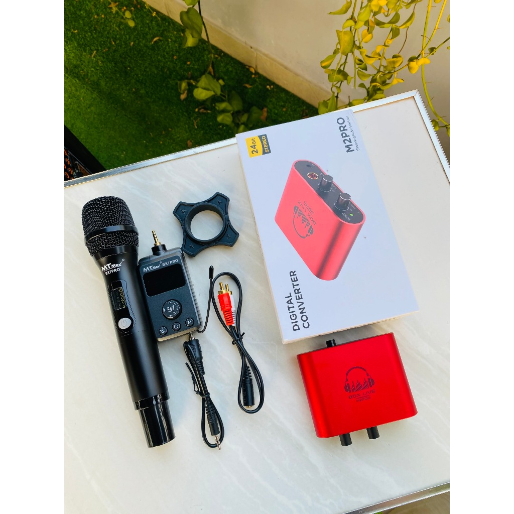 Combo Micro Karaoke MTMAX BX7 Pro + Box M2 Pro Thu Âm Livestream, Hát Karaoke Không Cần Soundcard