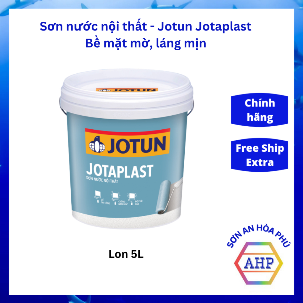 Sơn nước nội thất Jotun Jotaplast bề mặt mờ, láng mịn - Lon 5L