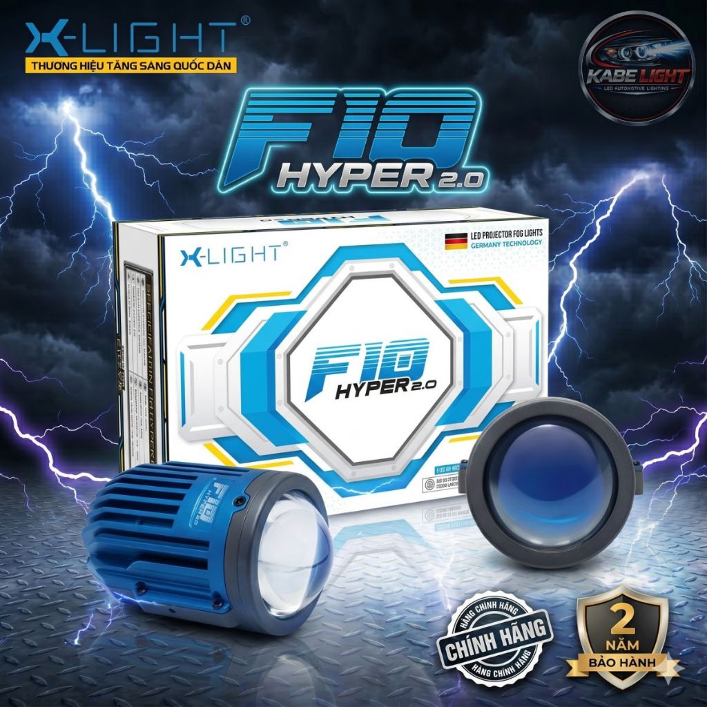 Đèn Bi Gầm X-LIGHT F10 Hyper 2.0 Phiên Bản Mới, Siêu Cos, Nhiệt Màu 5000K Bám Đường Tốt  (Giá 1 Cặp)