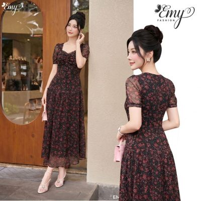 Đầm Thiết Kế EMY Thời Trang Cao Cấp EX9789 Voan Tơ Sang Trọng Thanh Lịch