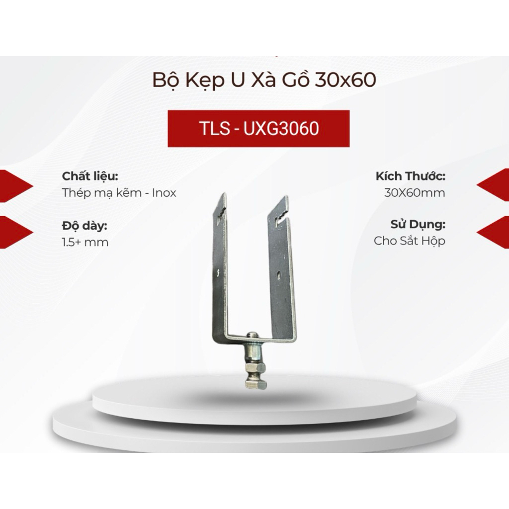 BỘ KẸP U XÀ GỒ 30x60