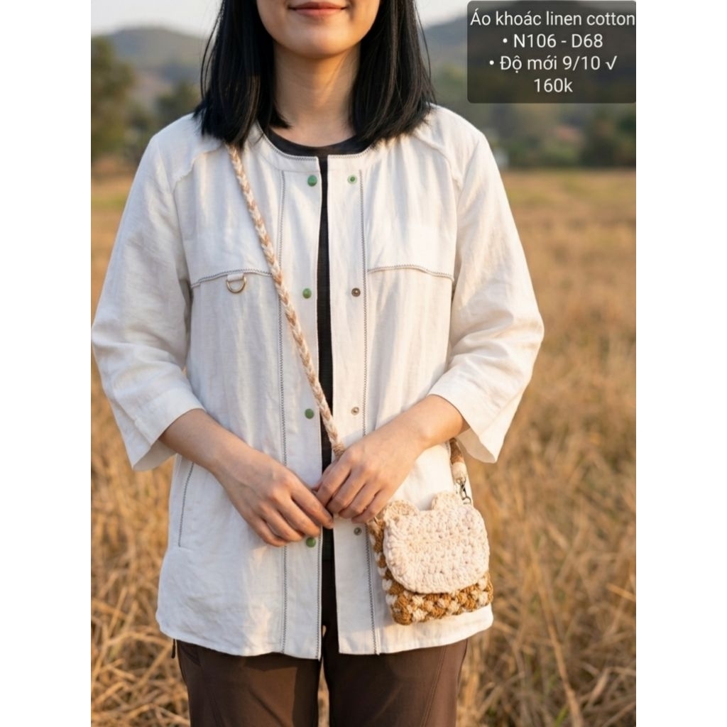 ÁO KHOÁC LINEN 2HAND NHẬT