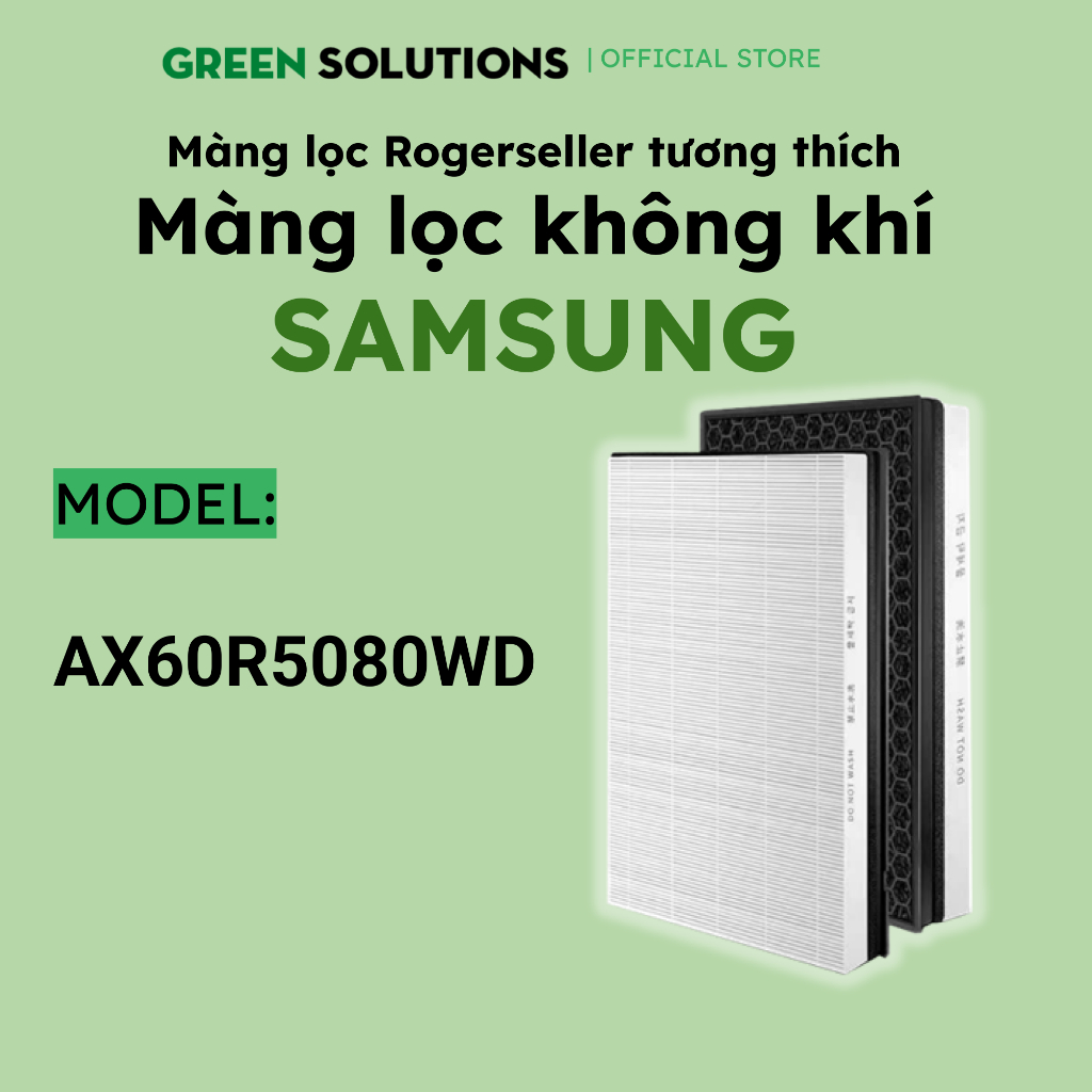 Màng Lọc Rogerseller® Tương Thích Màng lọc không khí Samsung AX60R5080WD, bộ lọc không khí Samsung A