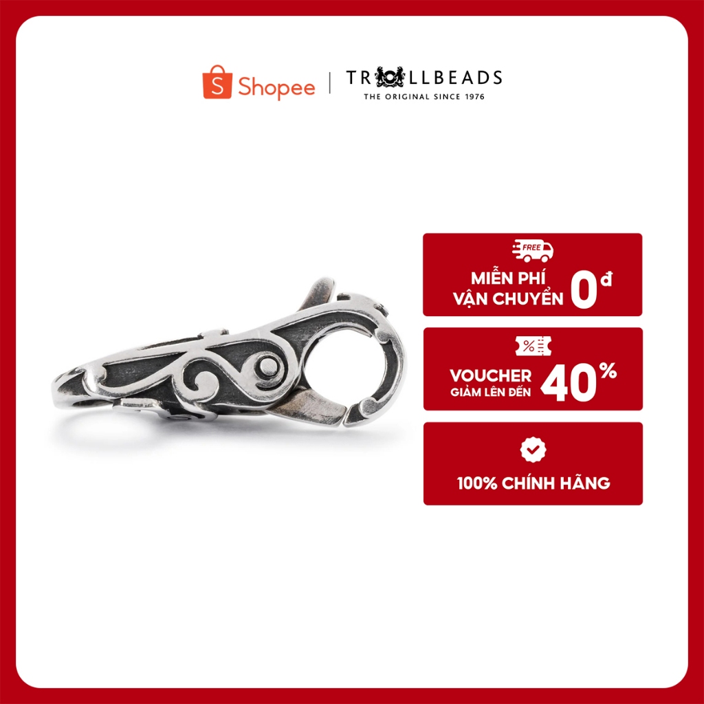 Trollbeads Khóa Bạc Soft Wind of Change