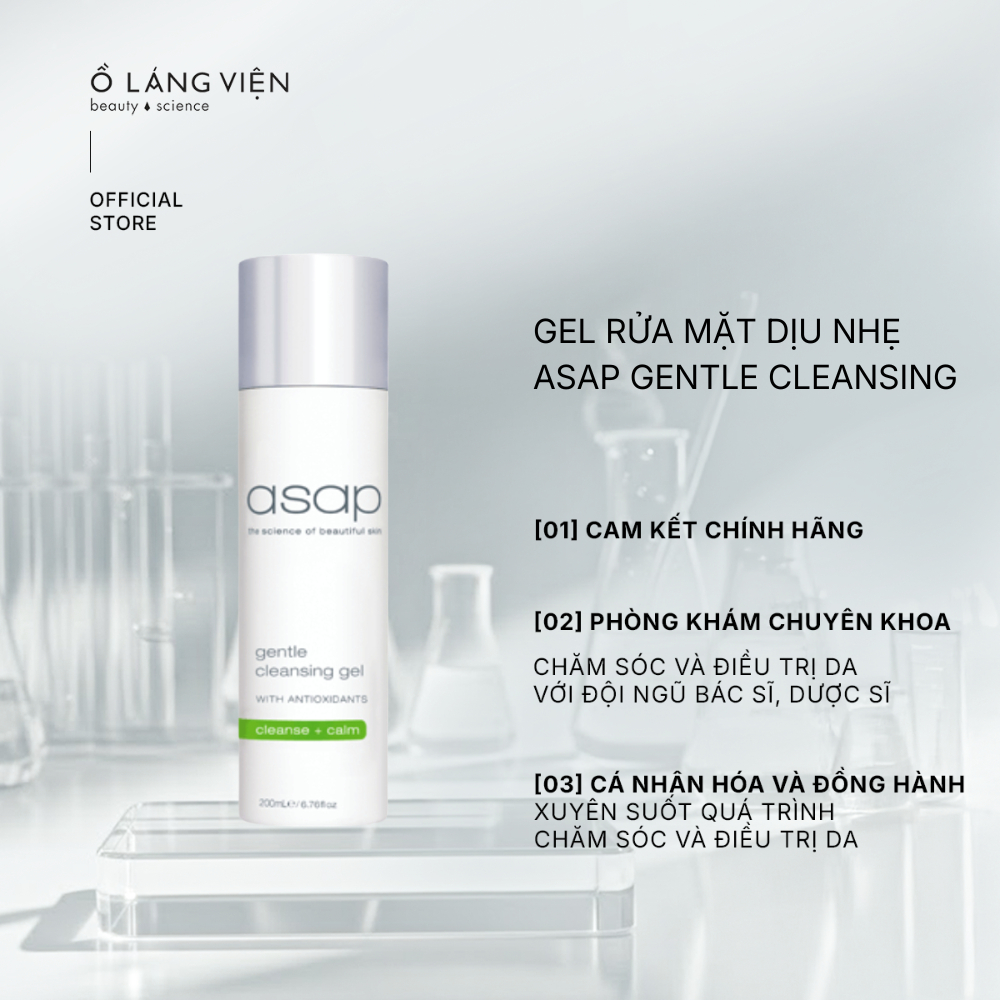 Sữa rửa mặt dạng gel làm dịu da Asap Gentle Cleansing Gel