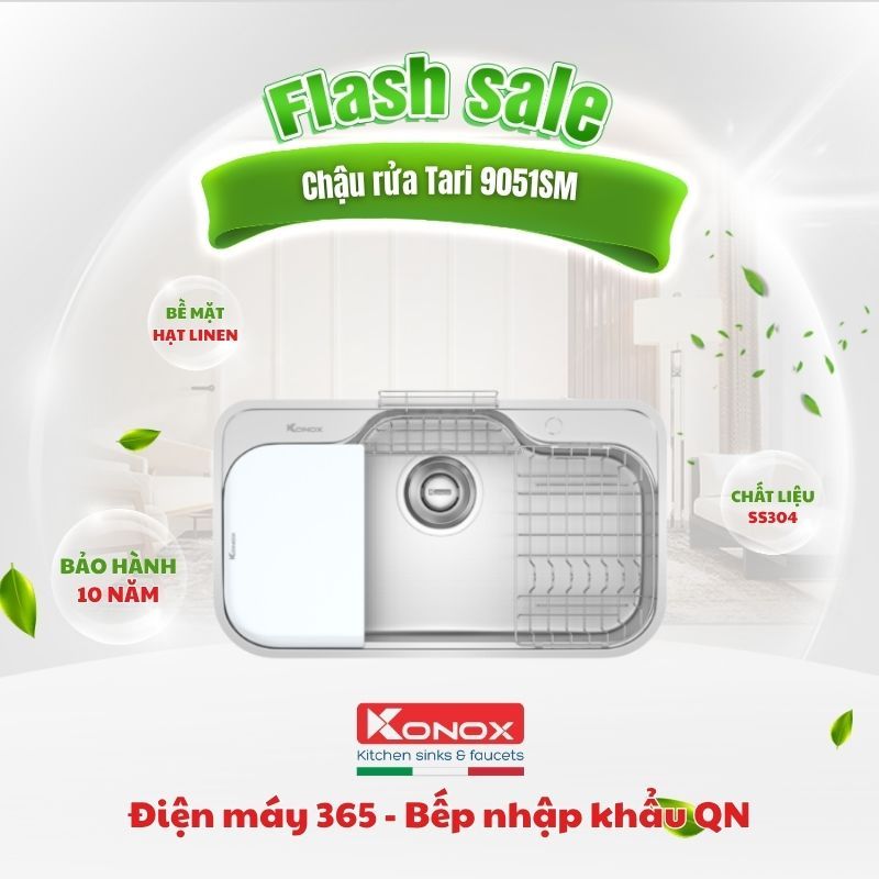 Chậu Rửa Bát Konox Tari 9051SM - KHÔNG GIAN RỘNG RÃI, PHONG CÁCH NHẬT TINH TẾ