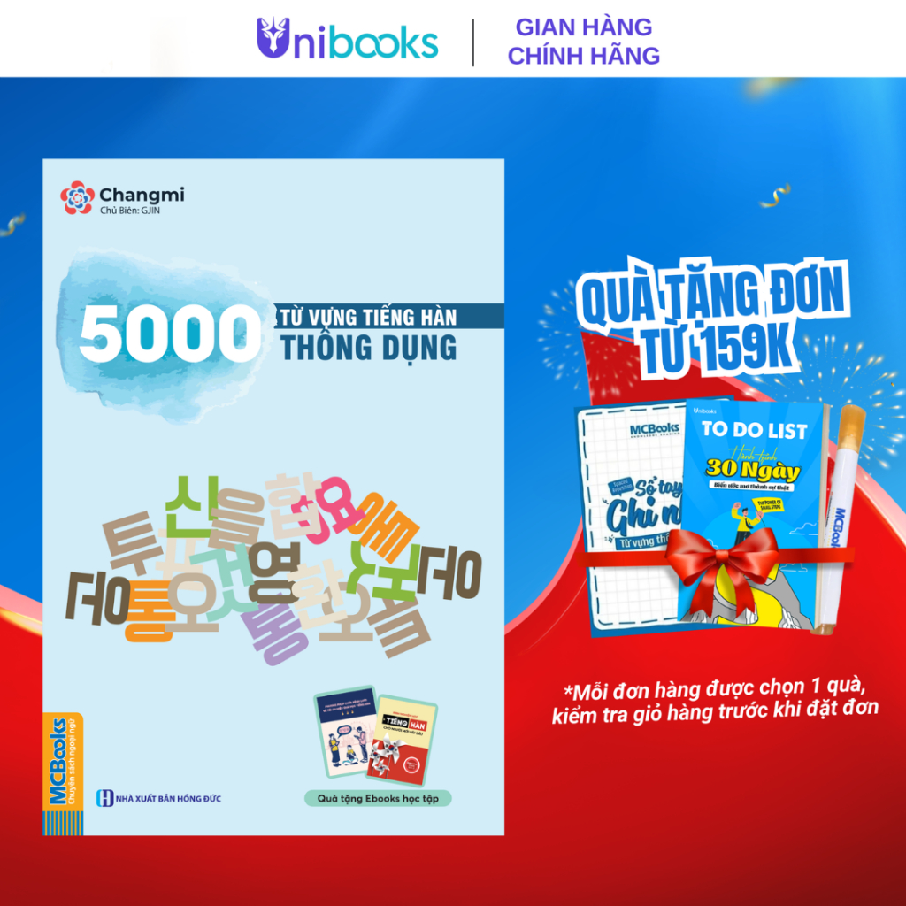 Sách - 5000 Từ Vựng Tiếng Hàn Thông Dụng