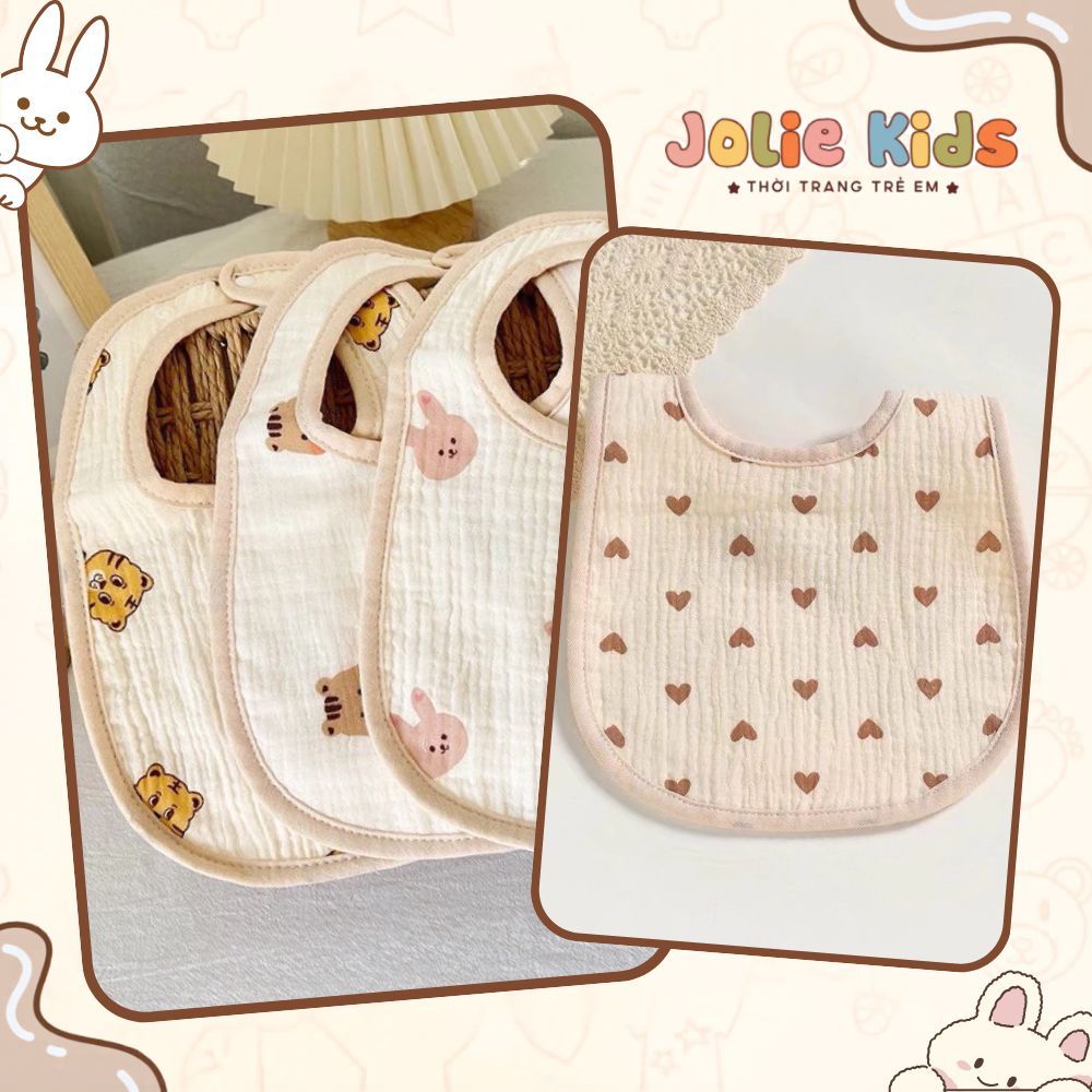 Yếm Xô Vuông Cho Bé Trai/Bé Gái 0-2 Tuổi Jolie Kids