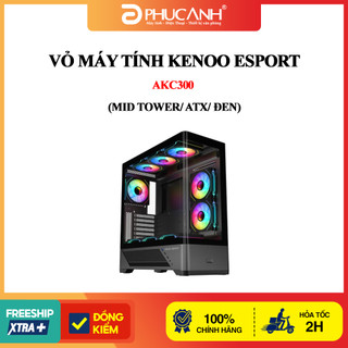 Vỏ máy tính KENOO ESPORT AKC300 - Màu Đen (Mid Tower/ ATX/ Đen)