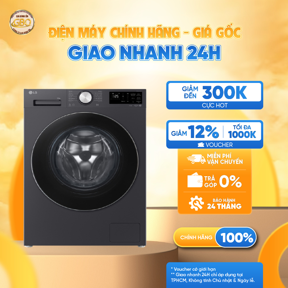 FX1412N5G - Máy Giặt LG AI DD Inverter 12 Kg