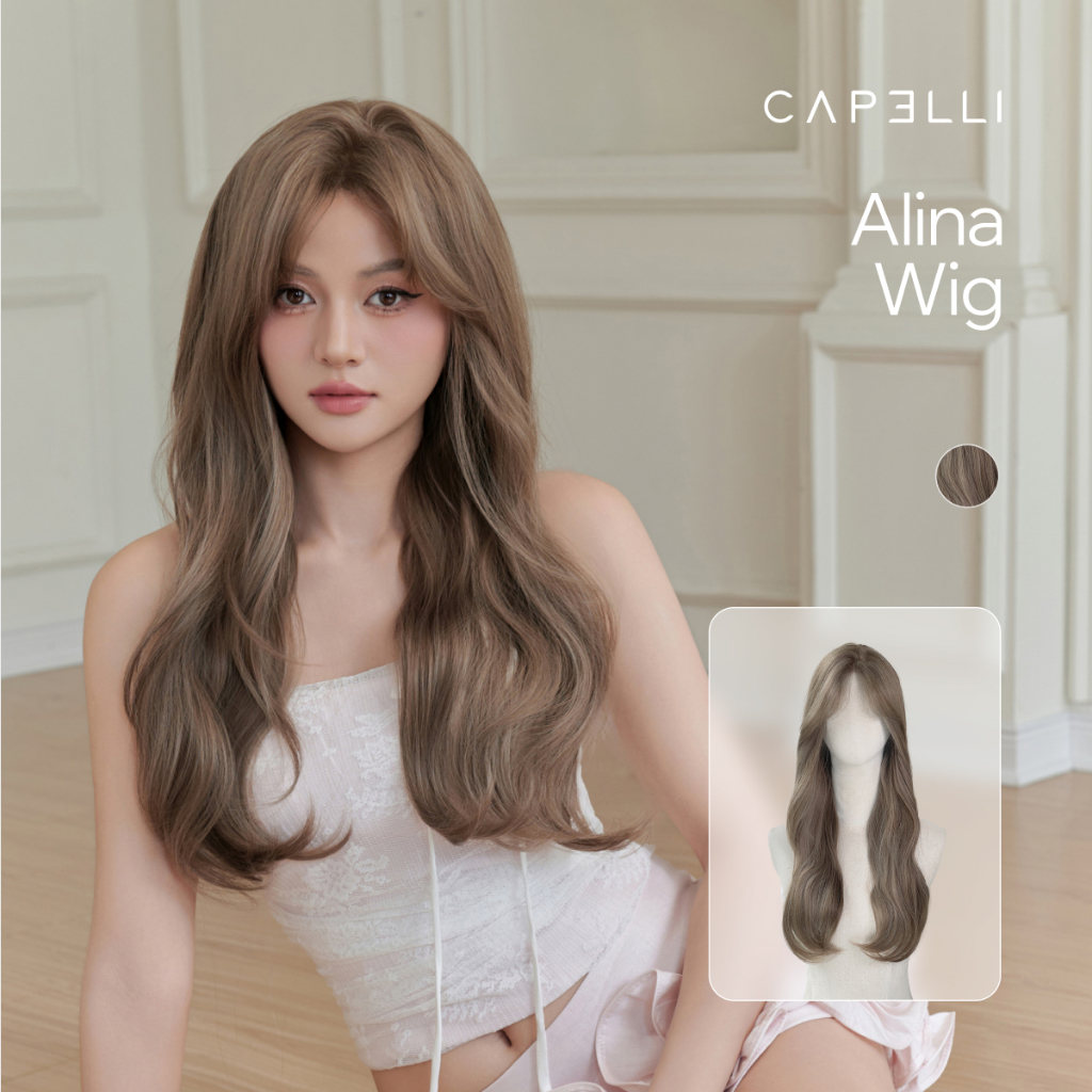 Tóc Giả Nguyên Đầu Dệt Kim CAPELLI Xoăn Lơi Mái Bay Alina Wig