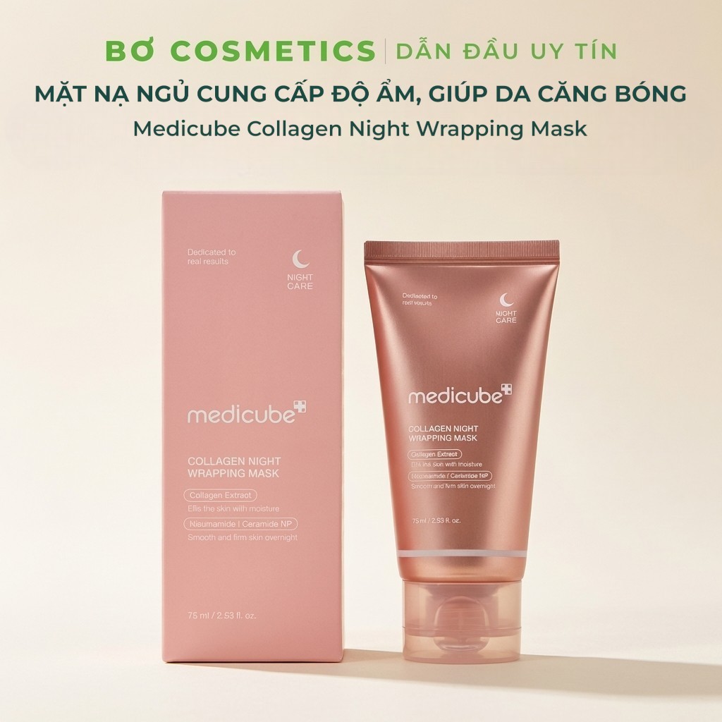 [Bơ Cosmetics] Mặt Nạ Ngủ Căng Bóng Da Medicube Collagen Night Wrapping Mask | Bơ Cosmetics