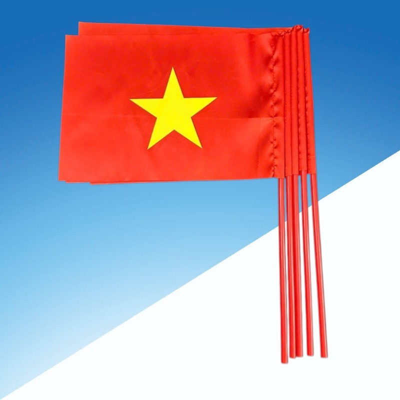 Cờ vẫy cầm tay in cờ quốc gia theo yêu cầu