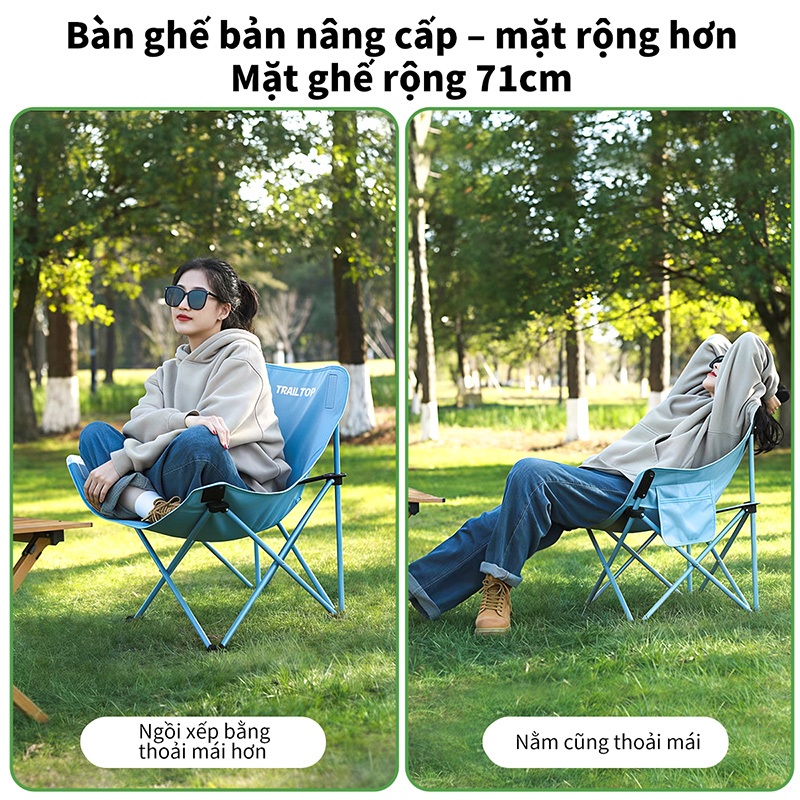 【COD】Trailtop Ghế Camping Gấp Gọn Thư Giãn Dã Ngoại Du Lịch Cao Cấp Ngoại Dễ Mang Đi | BigBuy360 - bigbuy360.vn