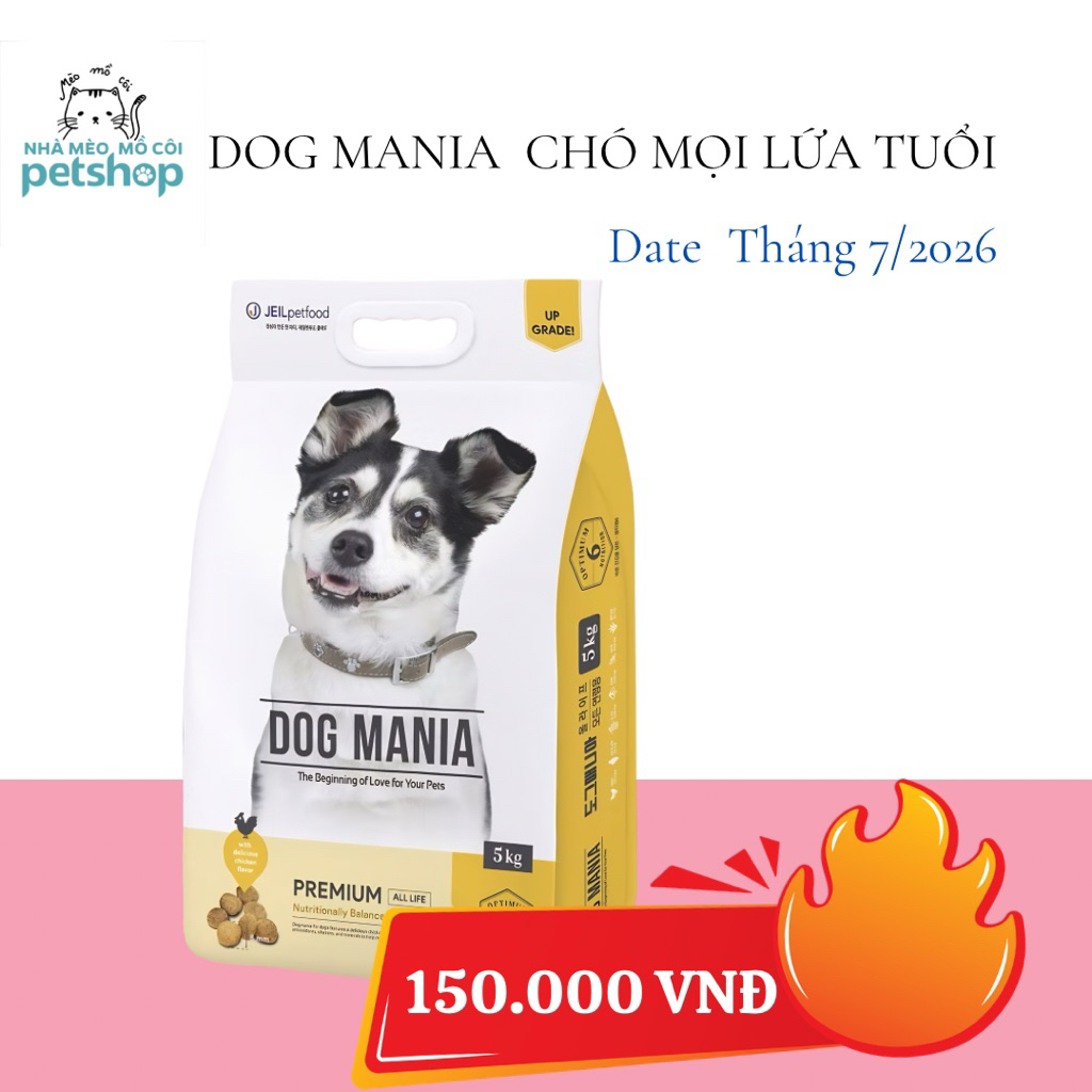 (SALE) Date Th7 Thức ăn cho Chó Dog Mania Premium Combo 5kg