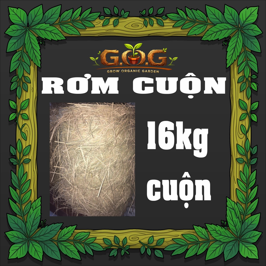 🌿 Rơm Cuộn - Cuộn Rơm Miền Tây 16kg – Rơm Phủ Chậu Giữ Ẩm, Trồng Cây, Lót Chuồng, Làm Vườn
